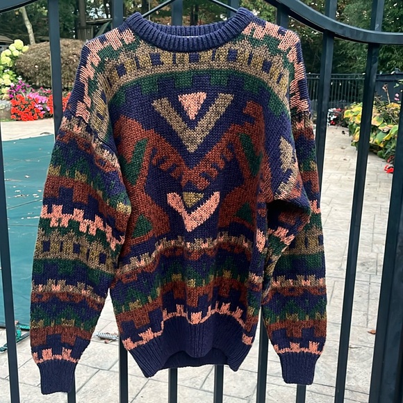 Vintage Northern Isles Men’s Knit Crewneck sweater size Large - Picture 1 of 6